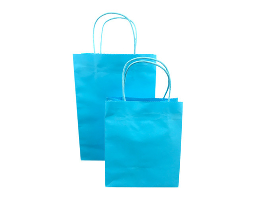 Good price الايكولوجية الزرقاء ورقة التغليف / أكياس الورق اليدوية هدية احباط ختم الانترنت