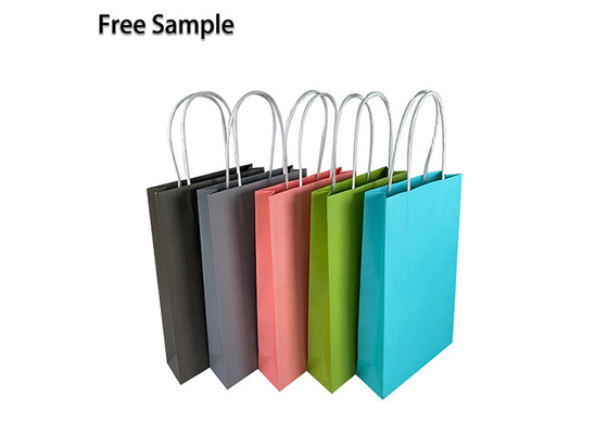 Good price كيس ورقي مستدام C2S CMYK 350g مع مقبض الانترنت